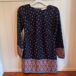 Abercrombie navy paisley dress